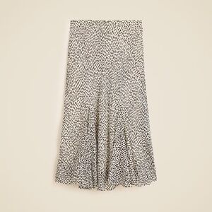 Gwyneth flounce-hem slip skirt in spot-print chiffon Size Medium